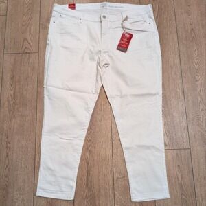 Levi's Jeans Plus 24 24W Mid Rise Slim Denim Pants Cuffed Crop Stretch NWT NEW